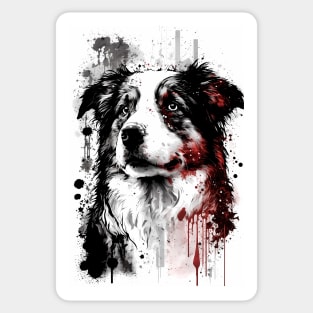 Australian Shepherd Portrait Sticker
